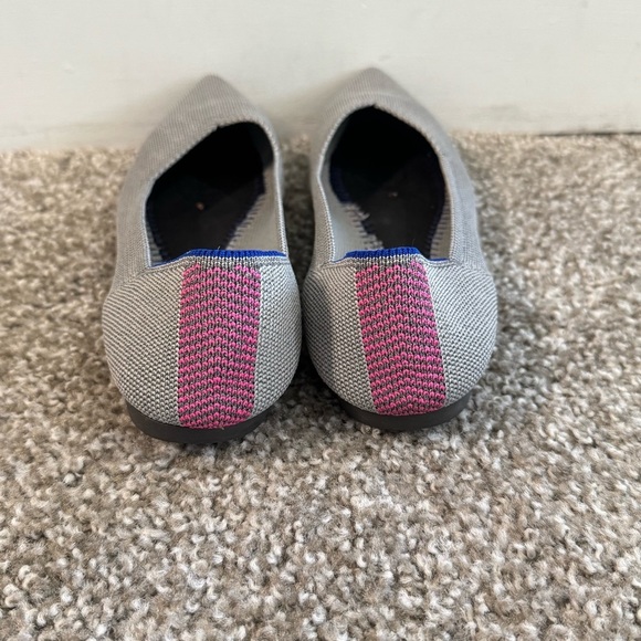 Rothy's Womens Size 8 The Points Iridescent Silver/Grey Limited Edition Flats - Picture 8 of 8